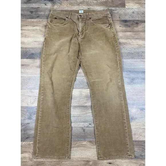 J Crew Brown Corduroy Pants Size 33W 30L - Picture 1 of 4